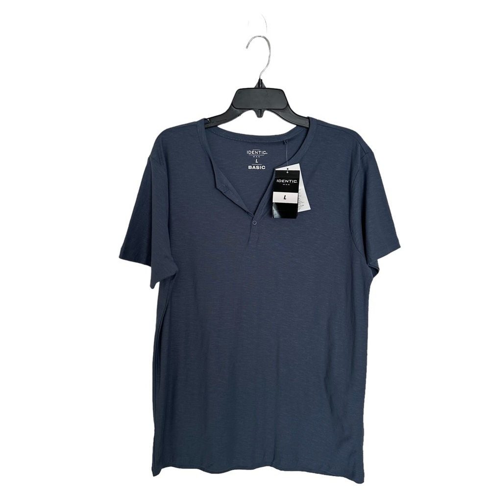 Identic Man Large Basic‎ Blue Shirt NWT